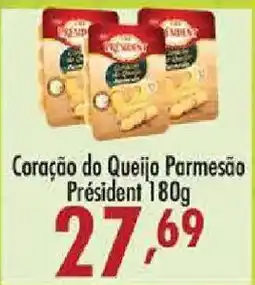 Confiança Supermercados Coração do Queijo Parmesão Président oferta