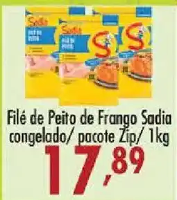 Confiança Supermercados Filé de Peito de Frango Sadia oferta