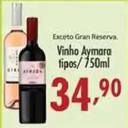 Confiança Supermercados Vinho Aymara oferta