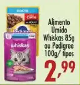 Confiança Supermercados Alimento Umidio Whiskas ou Pedigree oferta