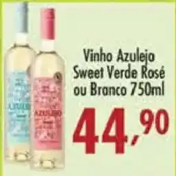 Confiança Supermercados Vinho Azulejo Sweet Verde Rosé ou Branco oferta