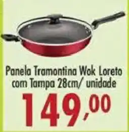 Confiança Supermercados Panela Tramontina Wok Loreto com Tampa oferta