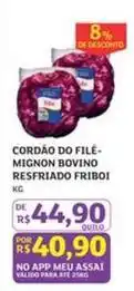 Assaí Atacadista Friboi - cordão do file mignon bovino resfriado oferta