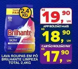 Brilhante - lava roupas em po limpeza total