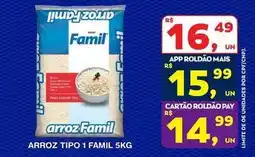 Roldão Mais - arroz tipo 1 famil oferta