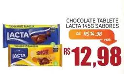 Economart Atacadista Chocolate tablete lacta 145g sabores oferta