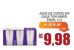 Economart Atacadista Jogo de copos em casa tem paris oferta