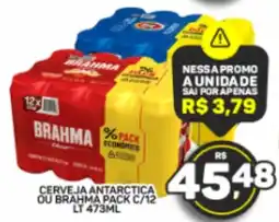 Juzan Cerveja antarctica ou brahma pack c/12 oferta