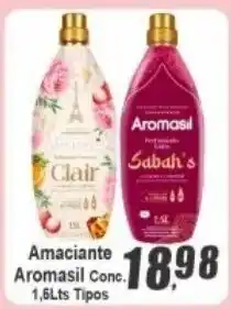Panelão Amaciante aromasil conc. 1,6lts tipos oferta
