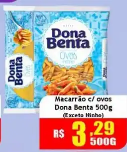 Supermercado Kibe Macarrão c/ ovos Dona Benta oferta