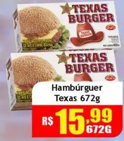 Supermercado Kibe Hambúrguer texas oferta
