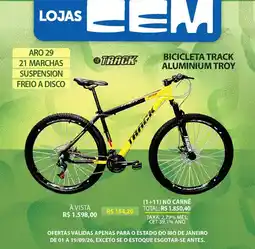 Lojas Cem Bicicleta track aluminium troy oferta