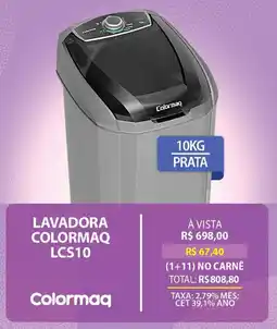 Lojas Cem Lavadora colormaq lcs10 oferta
