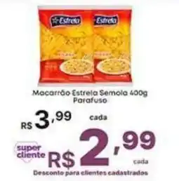 Super Lagoa Macarrão Estrela Semola Parafuso oferta