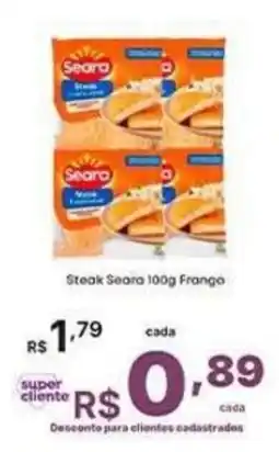 Super Lagoa Steak seara 100g frango oferta