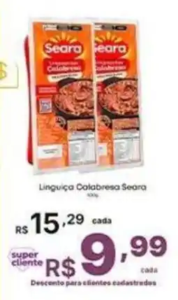 Super Lagoa Linguiça Calabresa Seara oferta
