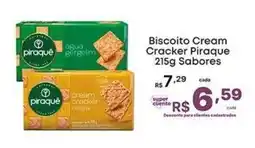 Super Lagoa Biscoito Cream Cracker Piraque Sabores oferta