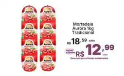 Super Lagoa Mortadela Aurora 1kg Tradicional oferta