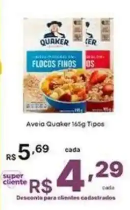 Super Lagoa Aveia Quaker 165g Tipos oferta