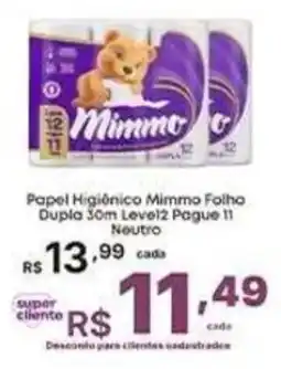 Super Lagoa Papel Higiênico Mimmo Folha oferta