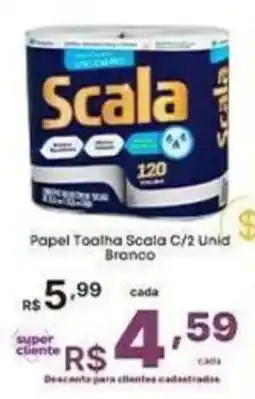 Super Lagoa Papel toalha scala c/2 unid branco oferta