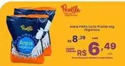 Super Lagoa Areia para gato pratile 4kg higienica oferta