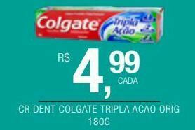DB Supermercados Creme dental colgate tripla ação 180g oferta