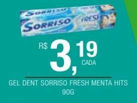 Gel dental sorriso fresh menta 90g