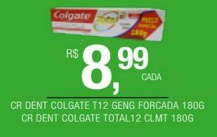 DB Supermercados Creme dental colgate total 12 180g oferta