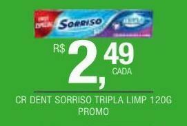 DB Supermercados Creme dental sorriso tripla limpeza 120g oferta