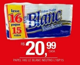 Papel higiênico le blanc