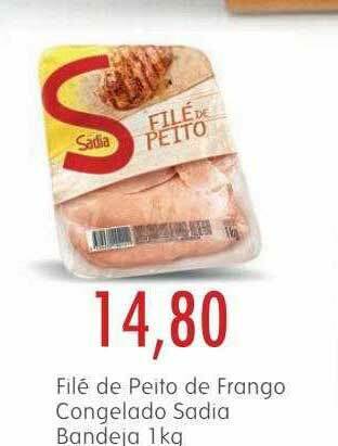 Filé De Peito De Frango Congelado Sadia Bandeja