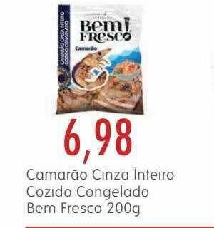 Camarão Cinza Inteiro Cozido Congelado Bem Fresco