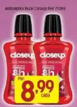 Supermercados Guanabara Antisséptico Bucal Closeup Red oferta