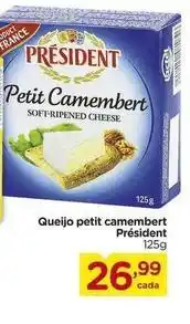 Carrefour President - queijo petit camembert oferta