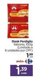 Carrefour Perdigão - steak oferta