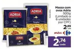 Carrefour Adria - massa com ovos oferta