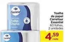 Carrefour Carrefour - toalha de papel essential oferta