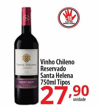 Akki Atacadista Vinho Chileno Reservado Santa Helena 750ml tipos oferta