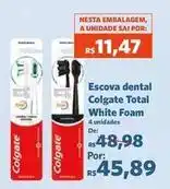 Sam's Club Colgate - escova dental total white foam oferta