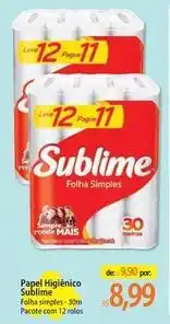 Atacadão Sublime - papel higiénico oferta