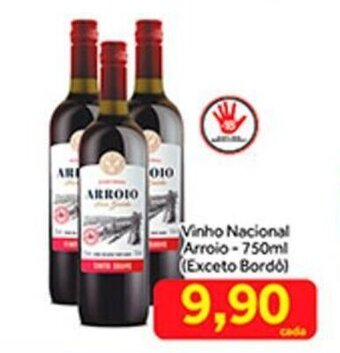 Shibata Supermercados Vinho Nacional Arroio 750ml oferta