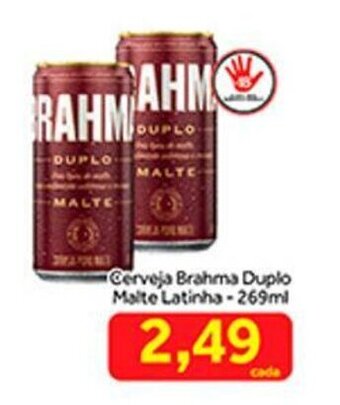 Shibata Supermercados Cerveja Brahma Duplo Malte Latinha 269ml oferta