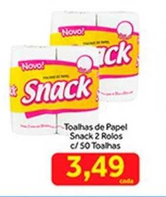 Toalhas de Papel Snack 2 Rolos c/50 Toalhas
