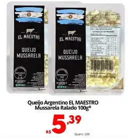 Althoff Supermercados Queijo Argentino El Maestro Mussarela Ralado oferta