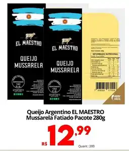 Althoff Supermercados Queijo Argentino El Maestro Mussarela Fatiado oferta