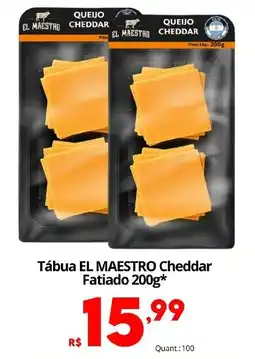 Althoff Supermercados Tábua el maestro cheddar fatiado oferta