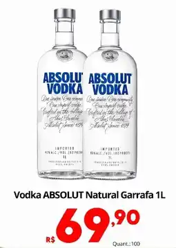 Althoff Supermercados Vodka absolut natural garrafa oferta