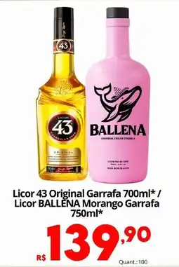 Althoff Supermercados Licor 43 original garrafa / licor ballena morango garrafa oferta