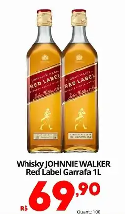 Althoff Supermercados Whisky johnnie walker red label garrafa 1l oferta